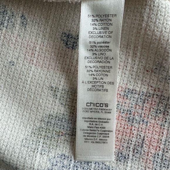 Chico’s Paisley Open front jacket with Fringe trim Size S - Picture 5 of 9